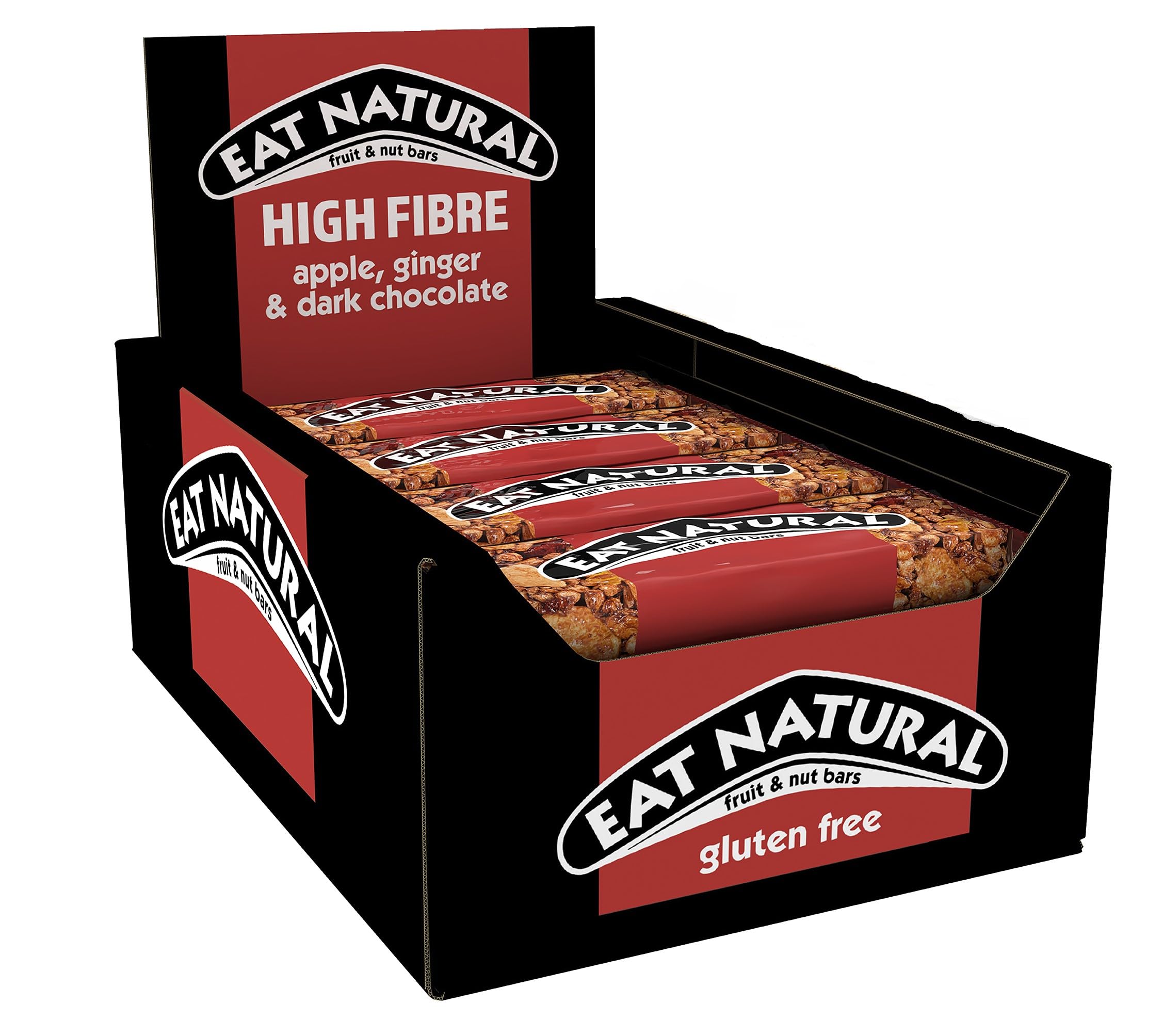 Eat Natural Frucht- und Nussriegel mit Apfel, Ingwer und dunkler Schokolade (12 x 40 g)