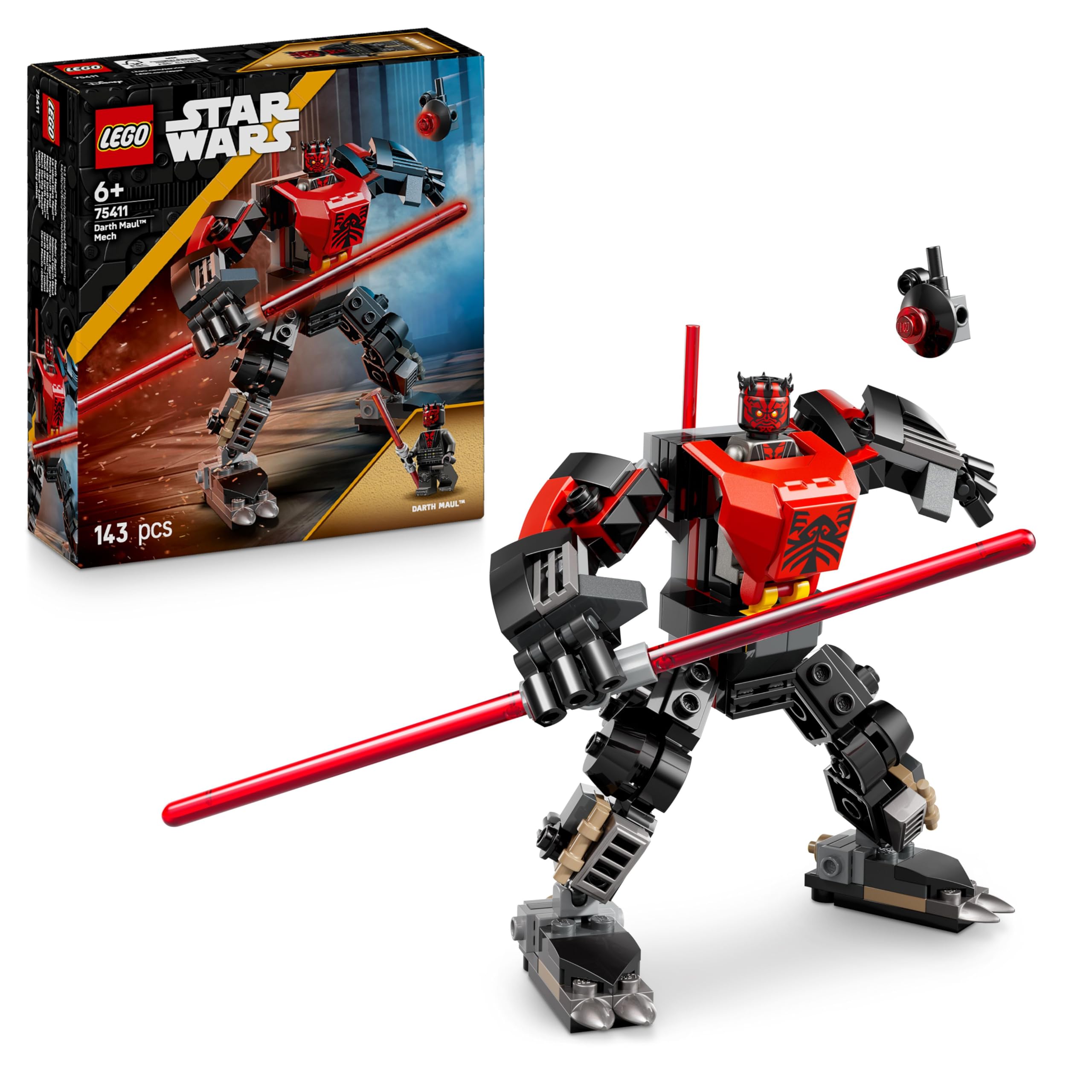 LEGO Star Wars Darth Maul Mech Building Toy - 143-Piece Set for Kids Ages 6+