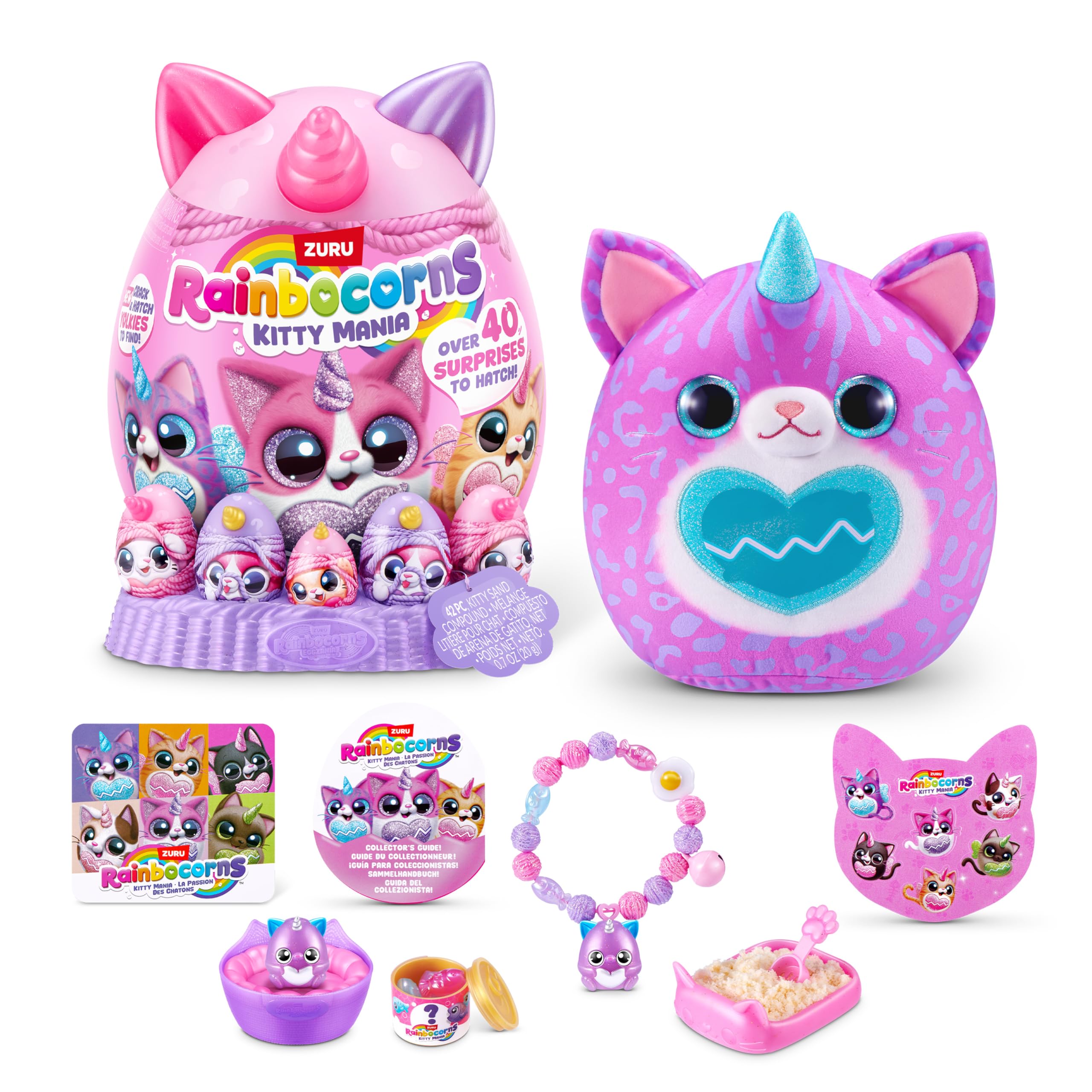 Rainbocorns Kitty Mania Purple Cat (Furrina) - Plush Hug-to-Hatch Toy