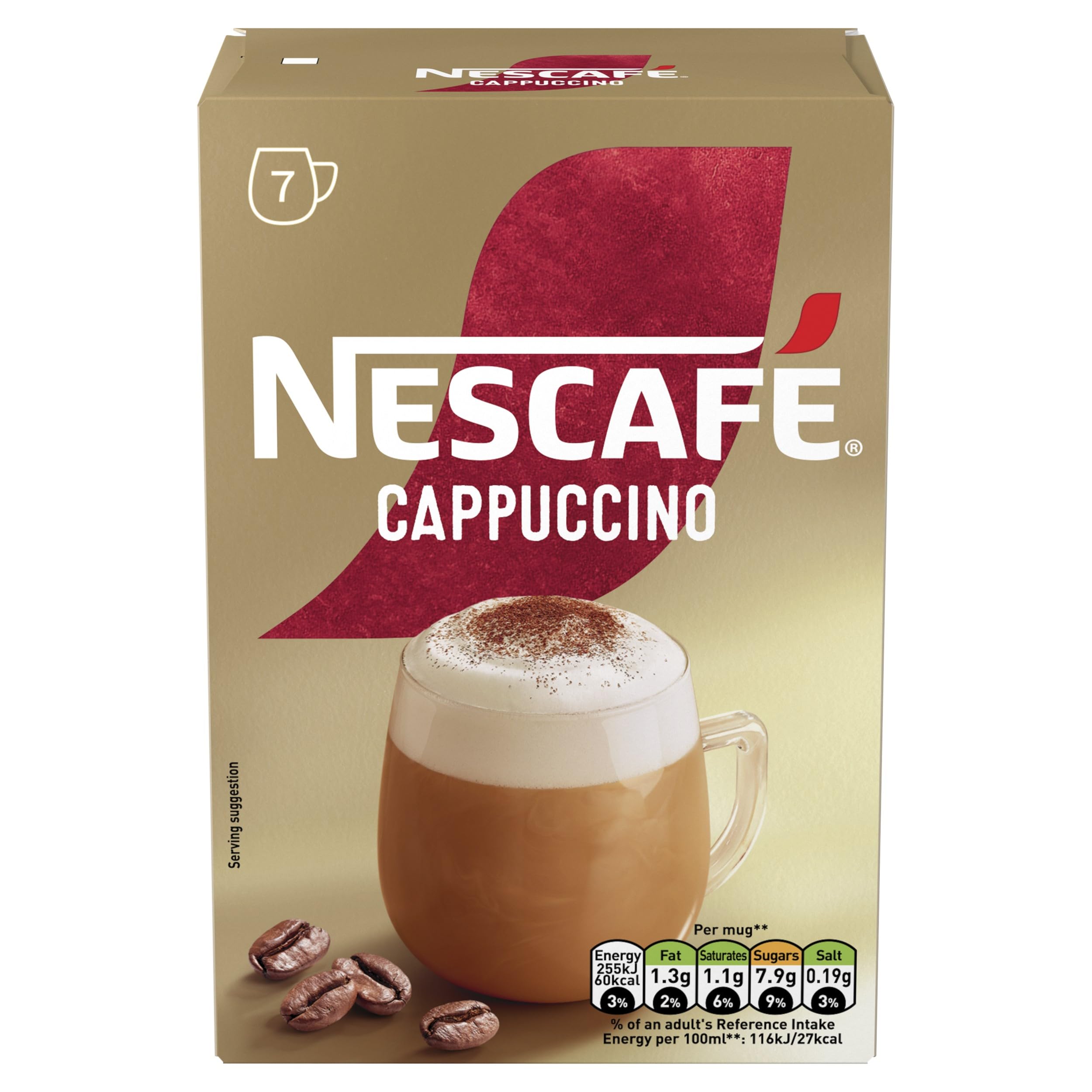 NESCAFÉ Cappuccino Instantkaffee 7 x 15,5 g Beutel