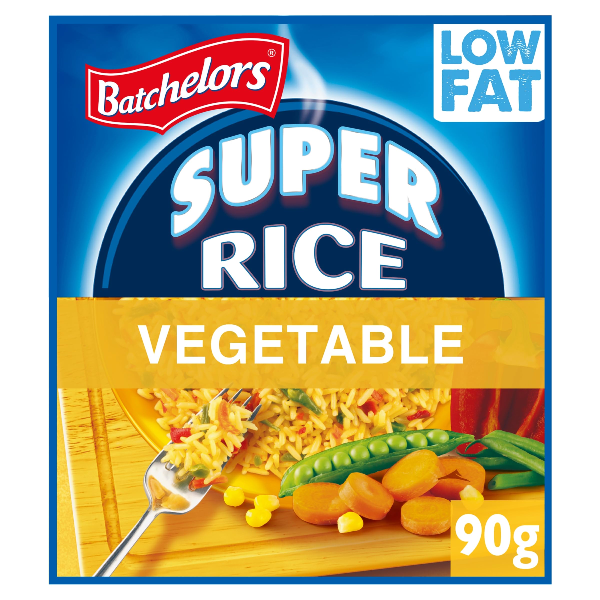 Batchelors Super Rice Golden Gemüsegeschmack Fettarmes Fertiggericht, 90 g