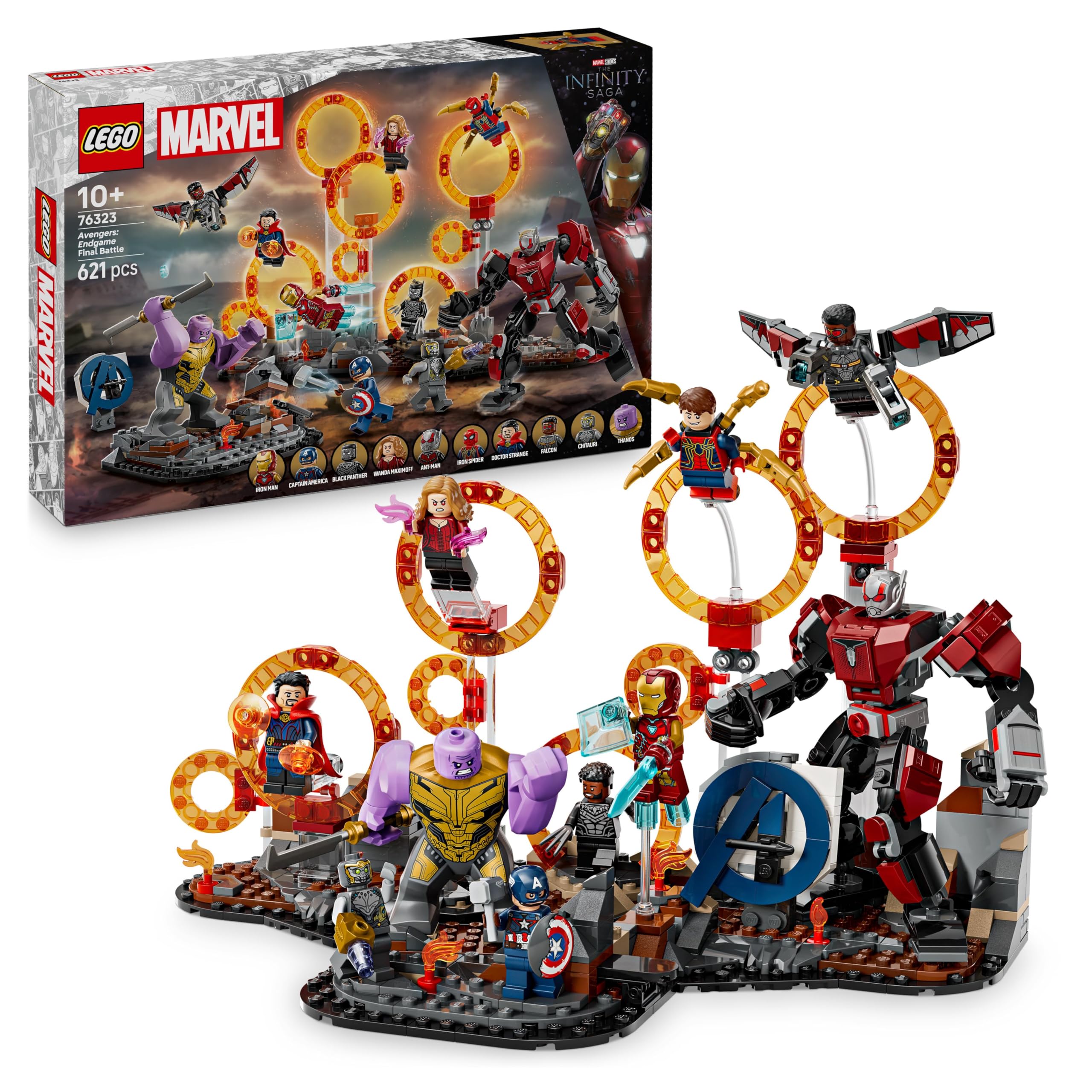 LEGO Marvel Avengers: Endgame Final Battle Building Toy with Thanos Figure - 621 Pieces