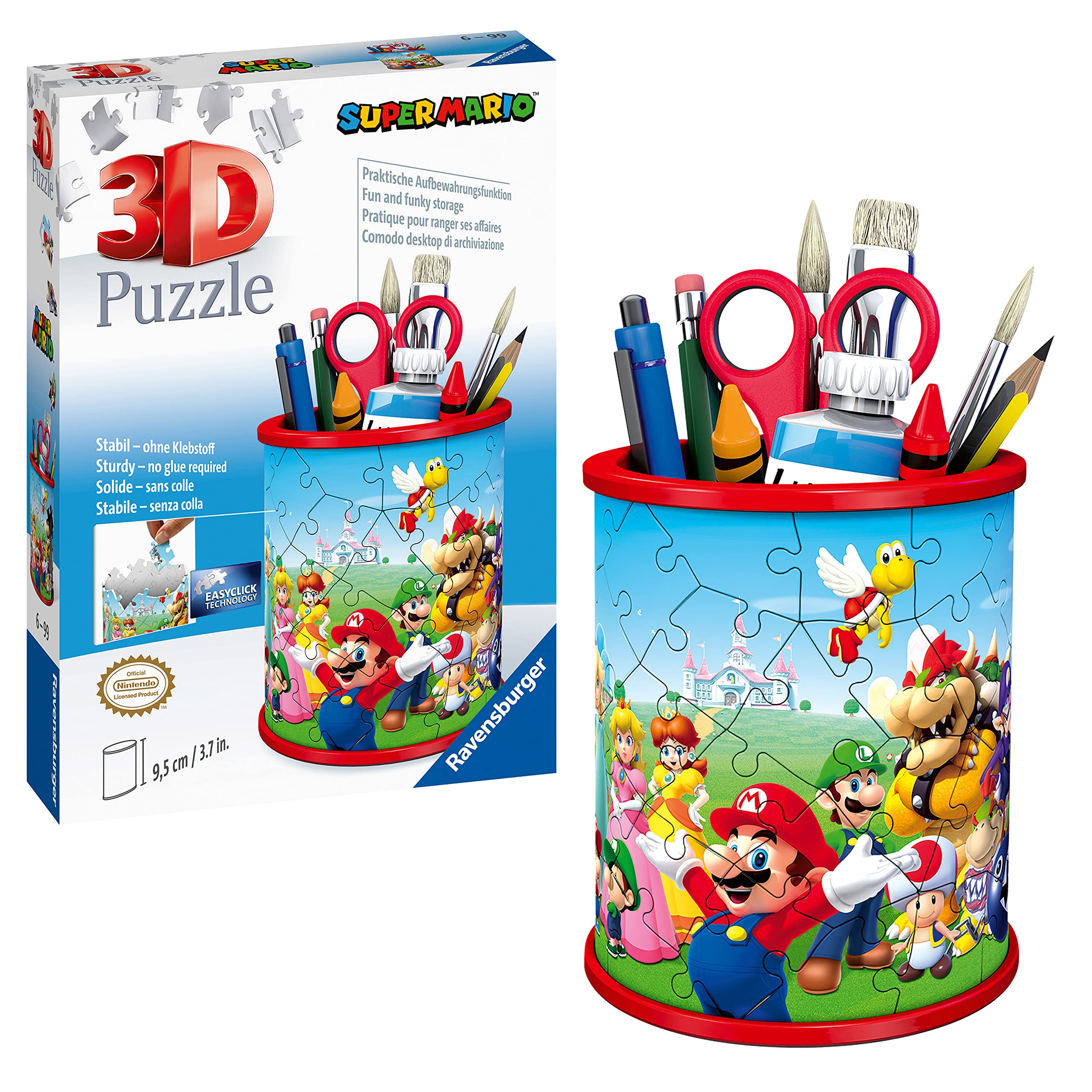 Ravensburger Super Mario Brothers Pencil Pot 3D Jigsaw Puzzle - 54 Pieces