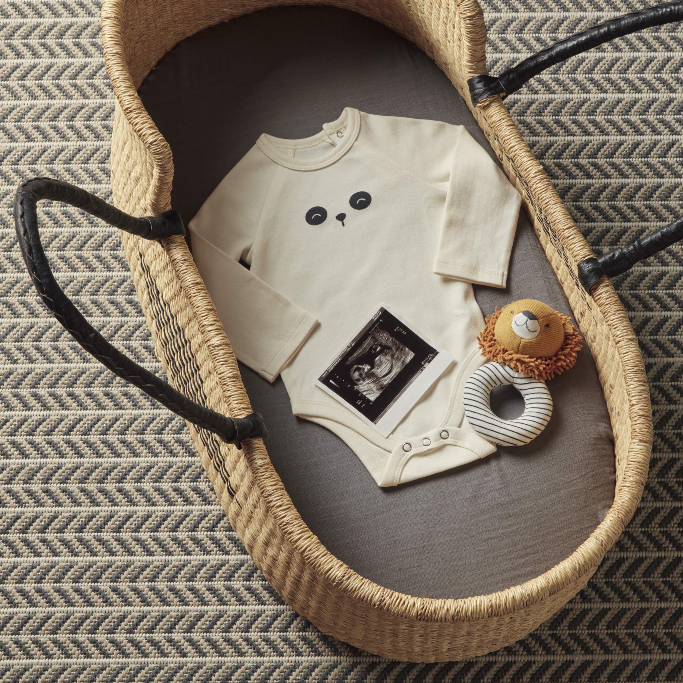 Mamas & Papas Lion Soft Grabber Rattle - Super Soft Jersey Fabric, Hidden Rattle Feature