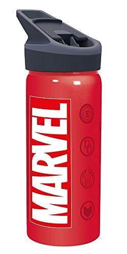 Marvel MDB25588 Spider-Man Steel Water Bottle 500 ml One Power Encourages a  Great Responsibility Adult Unisex Multicoloured 500 ml