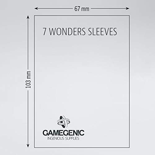 GAMEGEN!C- Matte 7 Wonders Sleeves 67 x 103 mm (80), Clear Colour (GGS10059ML)