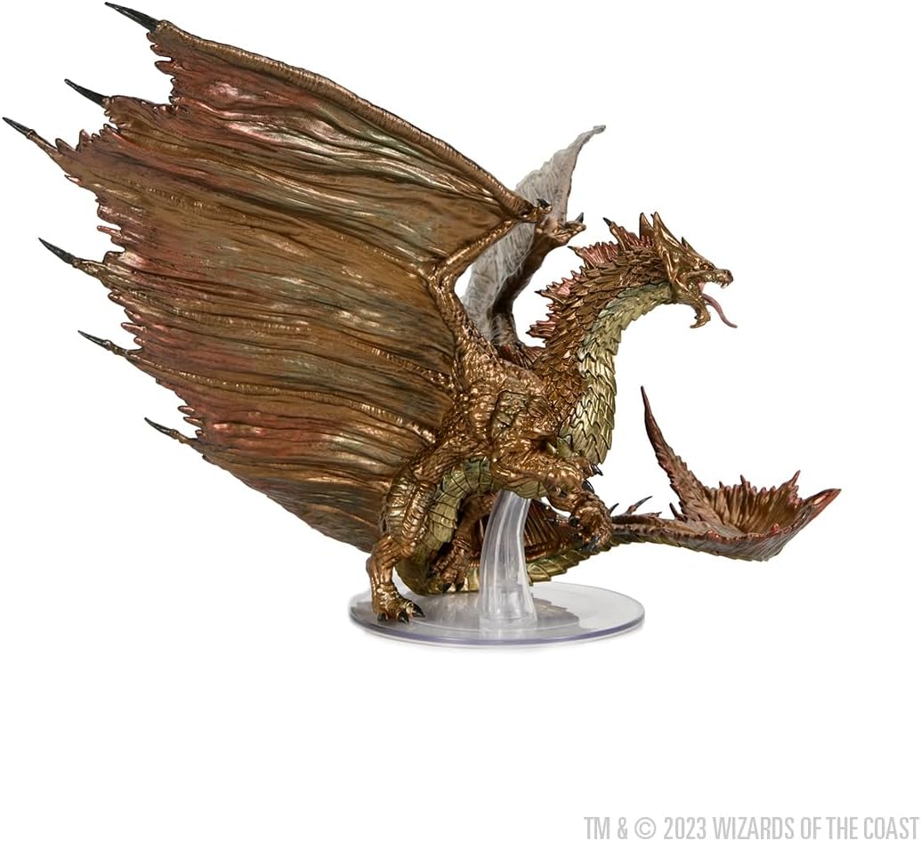 Wizkids D&D Icons of The Realms 30cm Adult Brass Dragon Statue