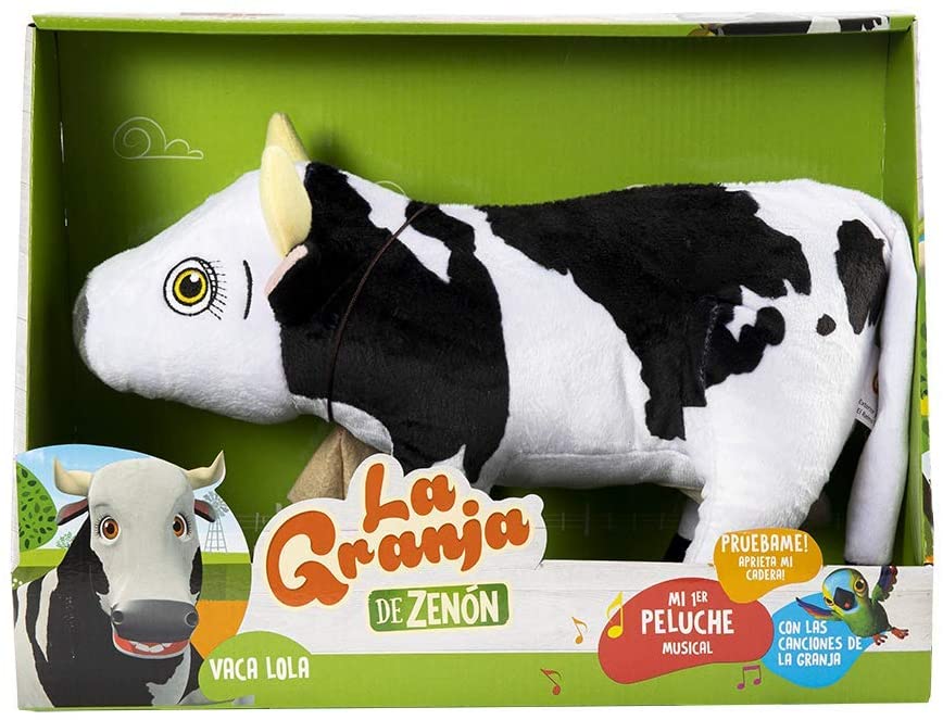  La Granja DE ZENÓN Vaca Lola 14 in., Musical Stuffed Animal  Soft and Huggable