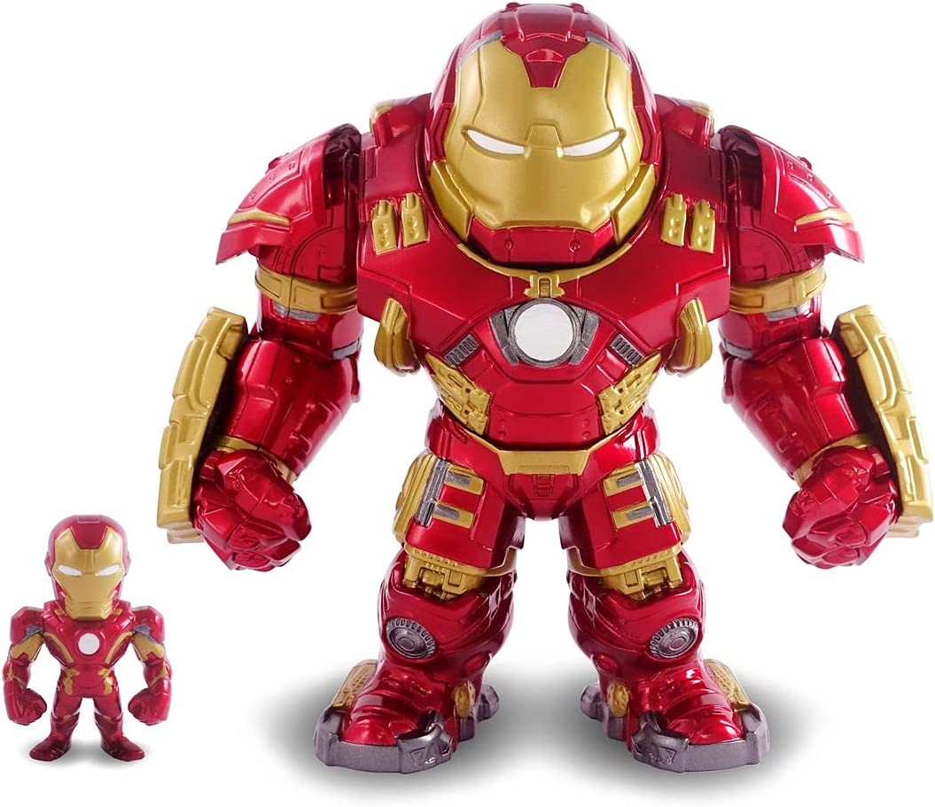 Jada Marvel Hulkbuster Armour with Iron Man Die-Cast Figure - 6 Inch Metallic Action Figure
