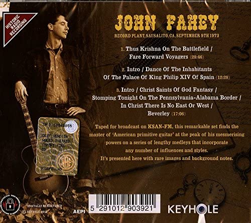 Record Plant, Sausalito CA, 9/9/73 - John Fahey [Audio CD]