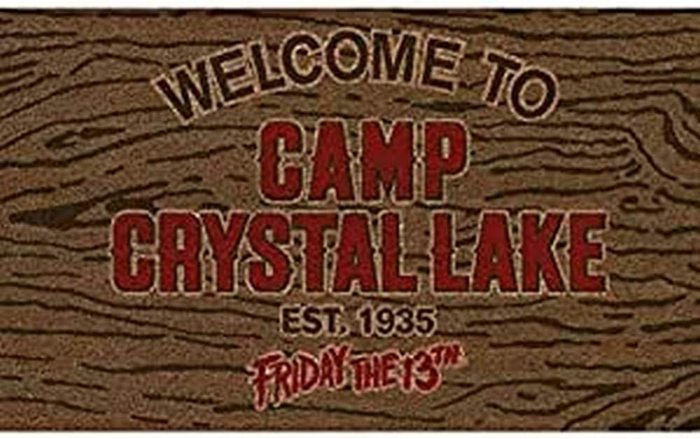 Pyramid Welcome To Camp Crystal Lake Doormat Friday The 13Th Official Merchandising Reference DD Home Textiles Unisex Adult, Multicoloured, Unique