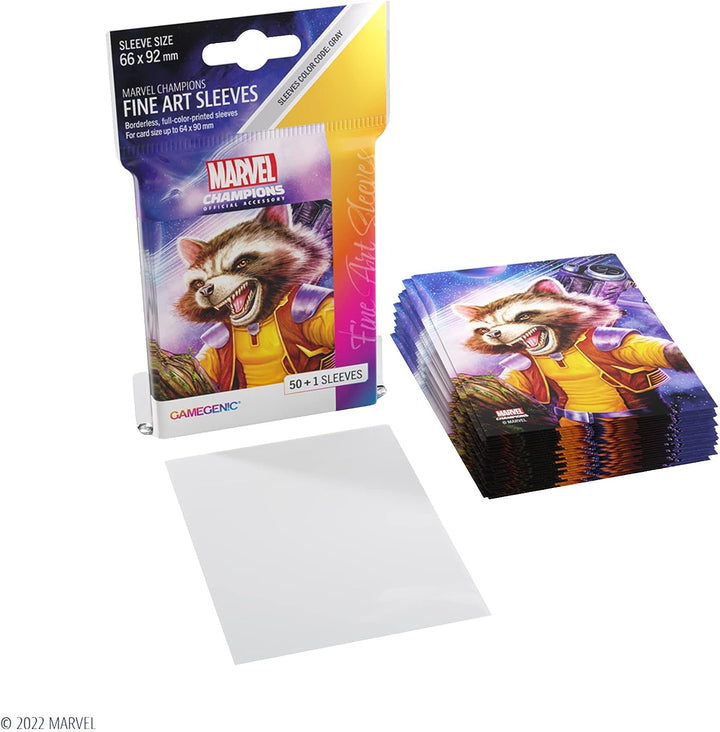 Gamegenic Marvel Champions The Card Game Official Rocket Racoon Fine Art Sleeves