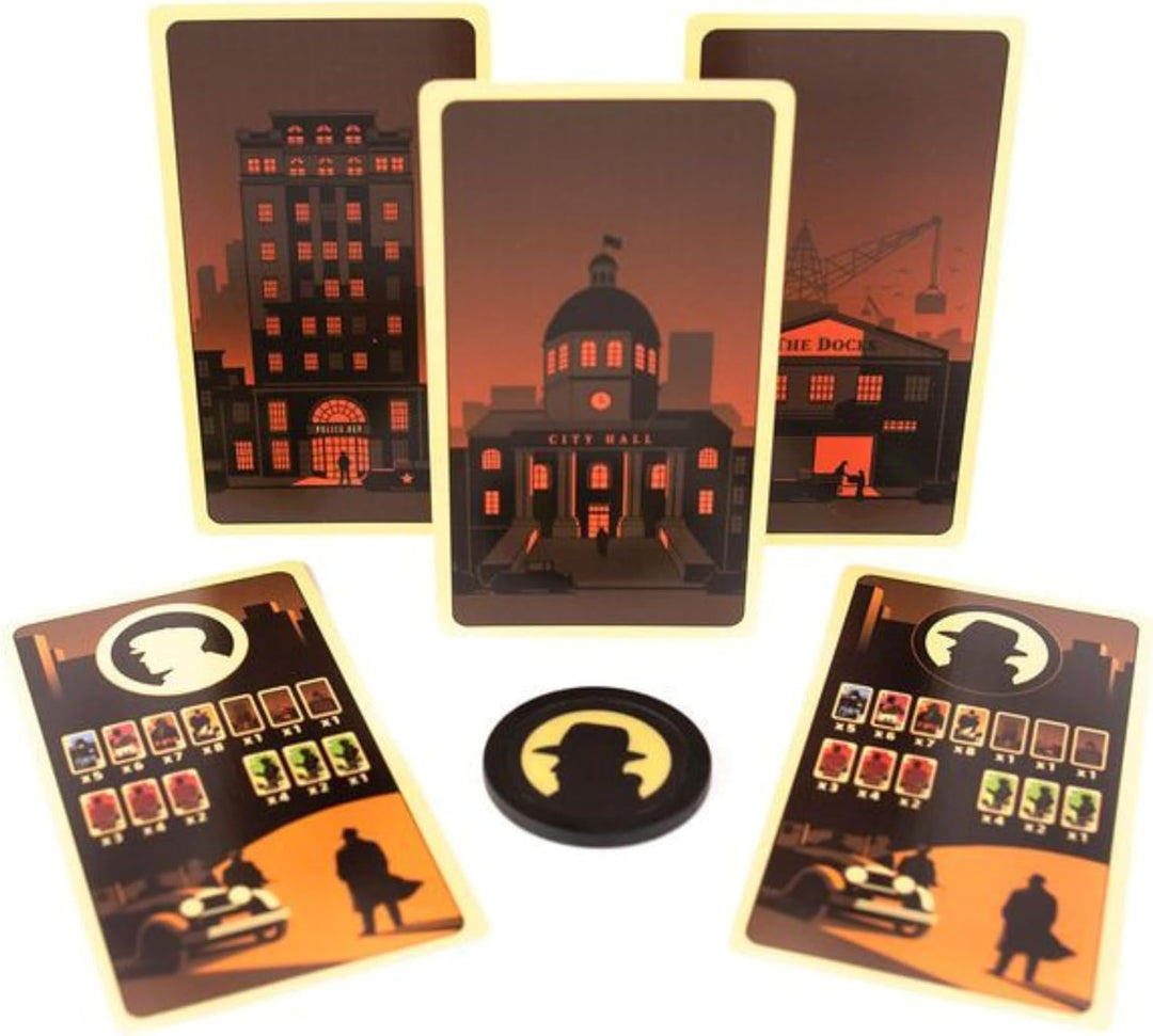 District Noir Card Game | Crime Themed Bluffing and Set Collection Strategy Game | Fun Family Game for Kids and Adults