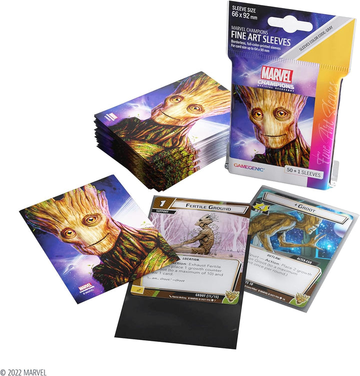 Gamegenic Marvel Champions The Card Game Official Groot Fine Art Sleeves