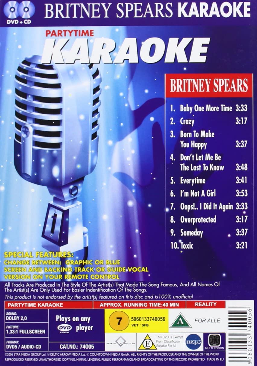 Partytime Karaoke - Britney Spears [Audio CD]