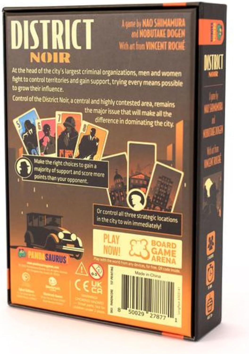 District Noir Card Game | Crime Themed Bluffing and Set Collection Strategy Game | Fun Family Game for Kids and Adults