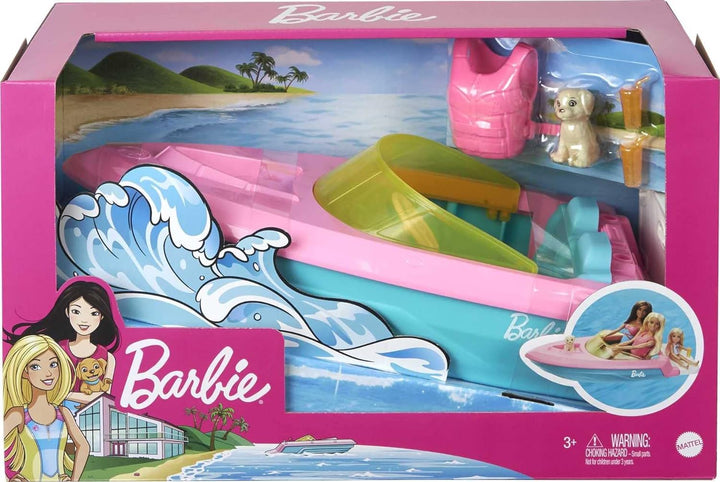 Barbie Boat with Puppy and Accessories