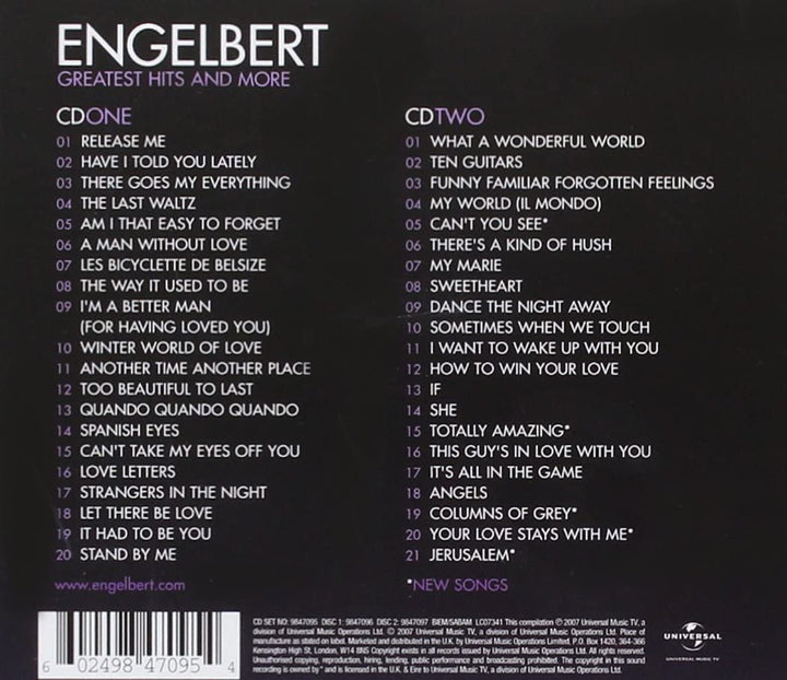 The Greatest Hits And More - Engelbert Humperdinck [Audio CD]