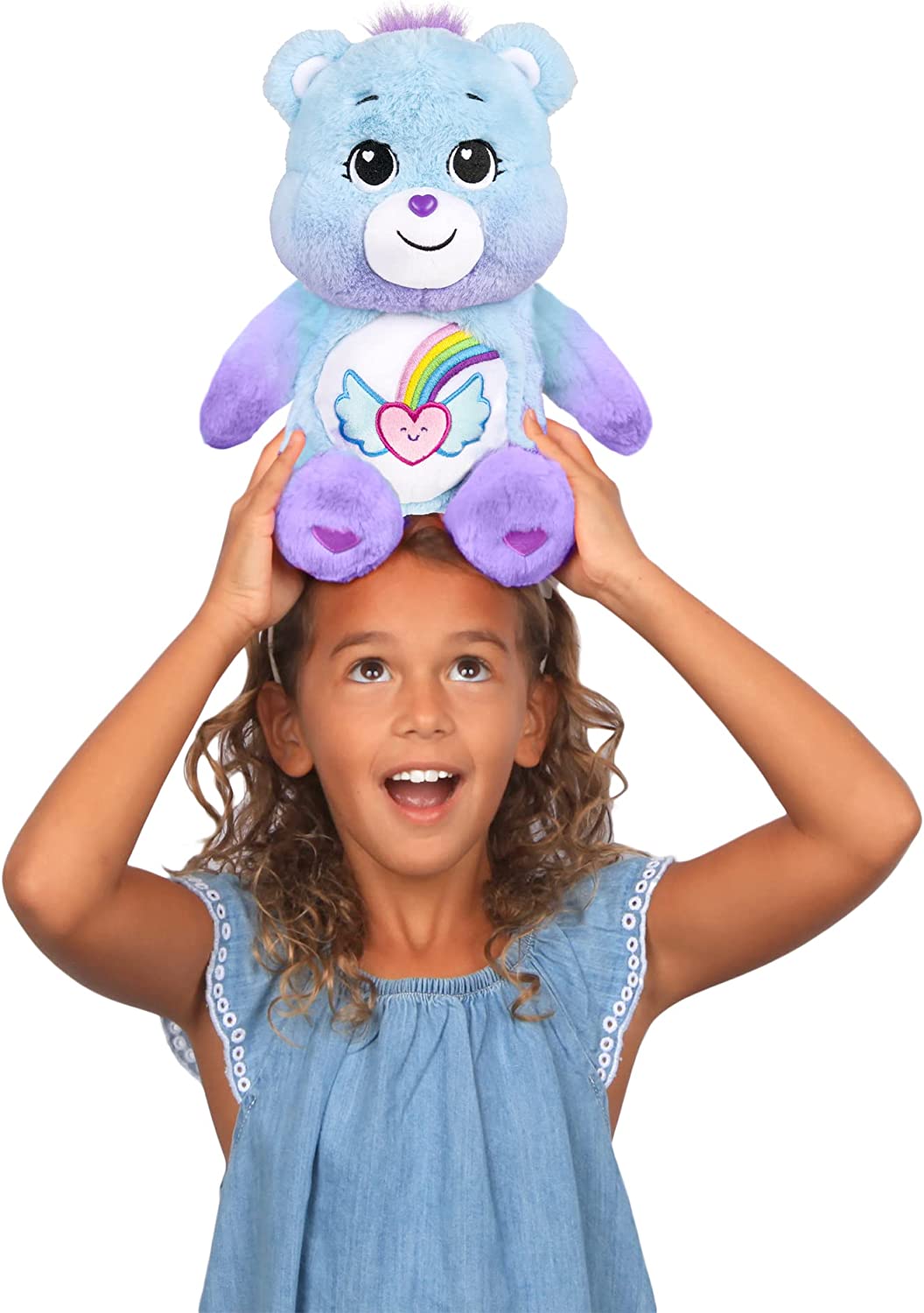 Care Bears Dream Bright Bear 35cm Plush Toy - Optimistic Character with Heartwings Badge