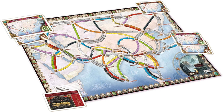 Days of Wonder | Ticket to Ride Asia Board Game EXPANSION | Ages 8+ | For 2 to 6 players | Average Playtime 30-60 Minutes
