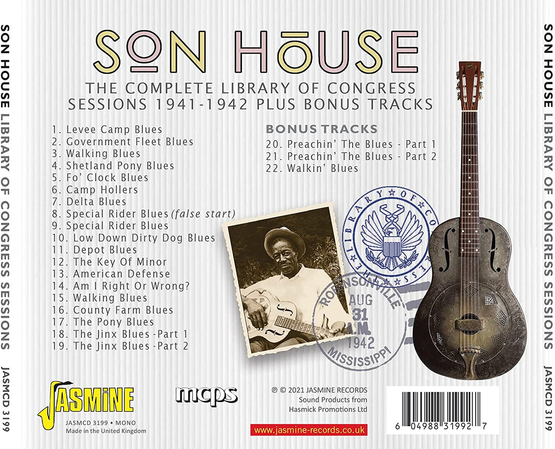 Son House - The Complete Library of Congress Sessions: 1941-1942 (Plus Bonus Tracks) [Audio CD]