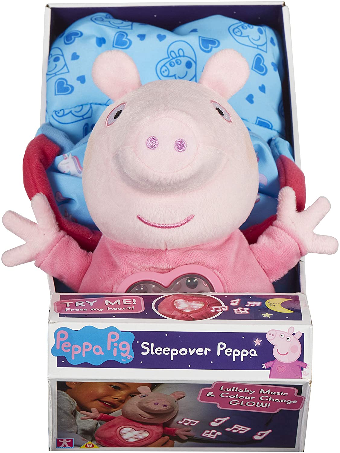 schlafsack peppa wutz Peppa Pig Sleepover Plüschtier – Musikalisches Nachtlicht mit Schlafsa