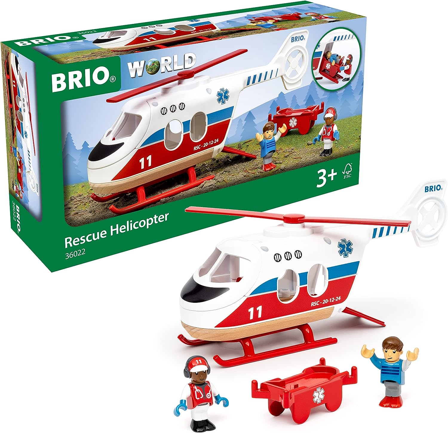 BRIO World Rescue Toy Helicopter Playset for Kids