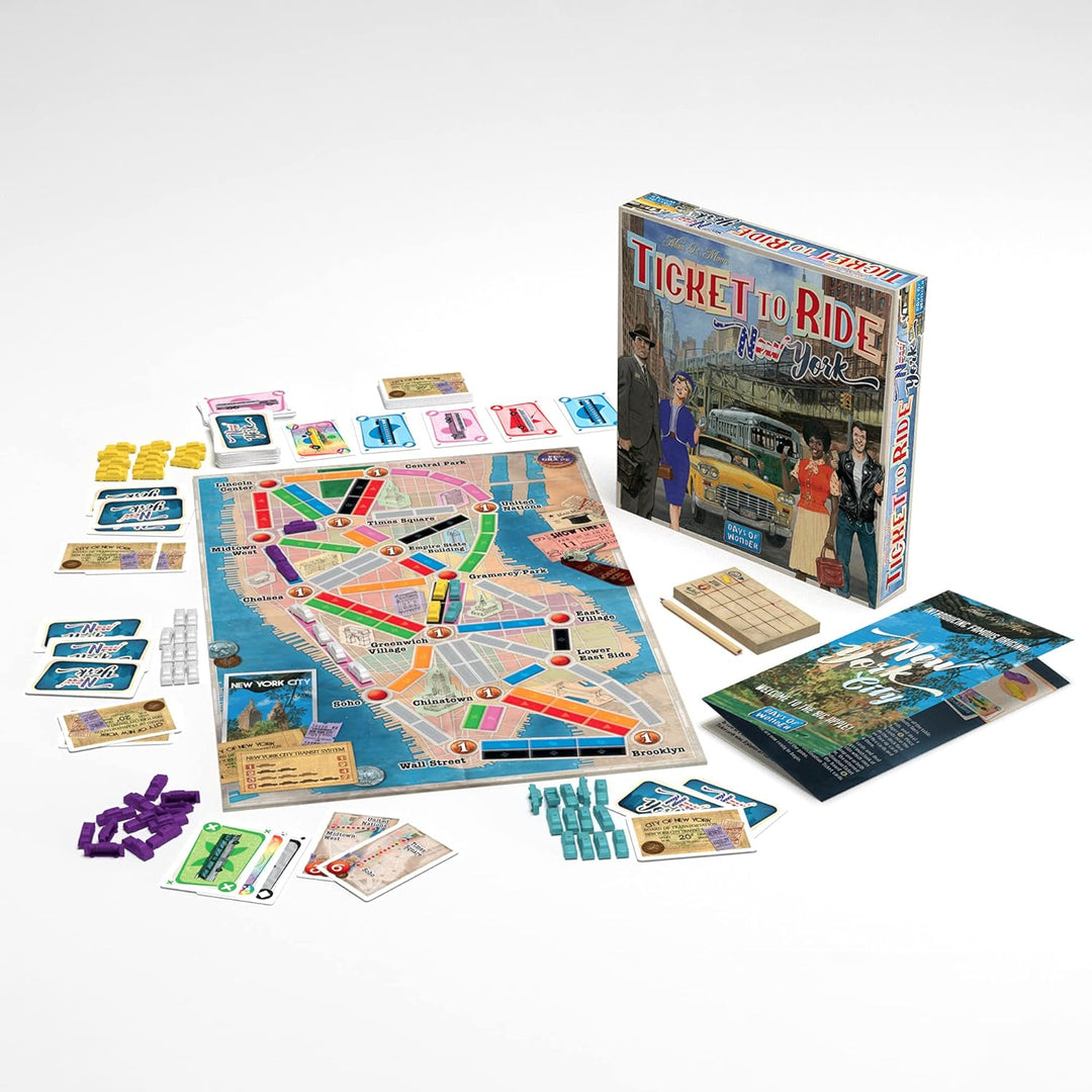 Days of Wonder | Ticket to Ride New York Board Game | Ages 8+ | For 2 to 4 players