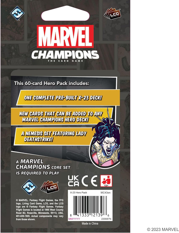 Fantasy Flight Games | Marvel Champions: X-23 Hero Pack | Card Game | Ages 12+ | 1-4 Players | 30 Minutes Playing Time