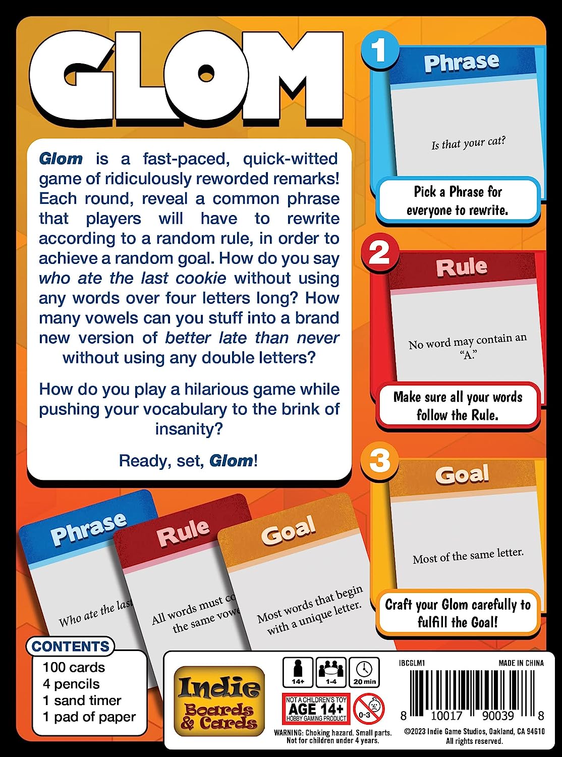 Indie Boards and Cards Glom Card Game