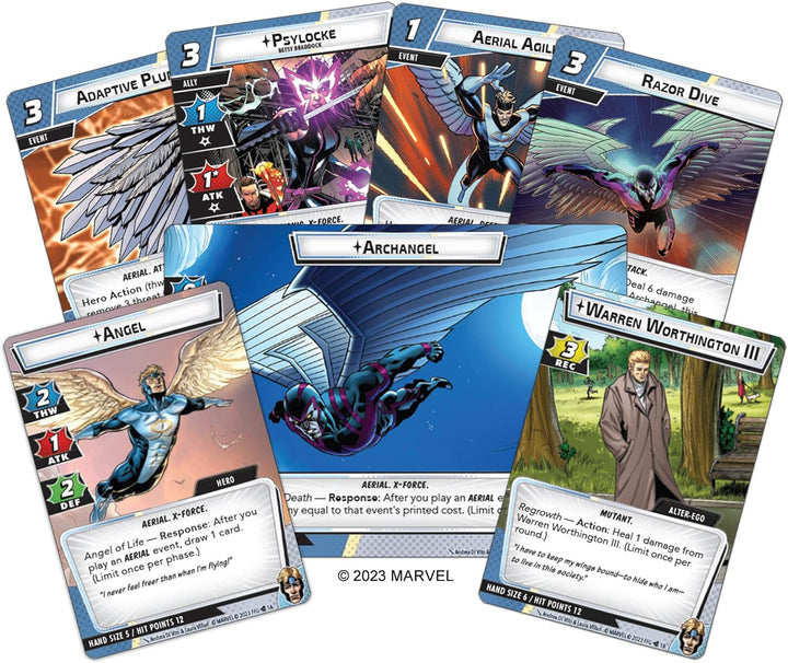 Fantasy Flight Games | Marvel Champions: Angel Hero Pack | Miniatures Card Game