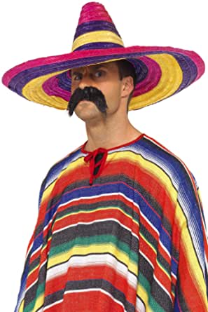 Smiffys Sombrero Hat - Multi-Coloured, Large