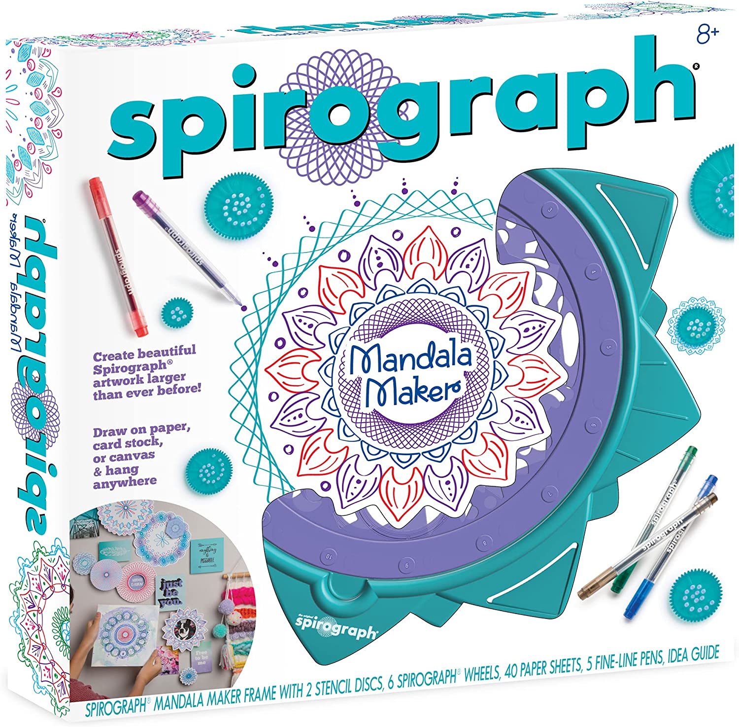 Mandala Spirograph Set - Create Artistic Designs with 15-Piece Kit for Ages 8+