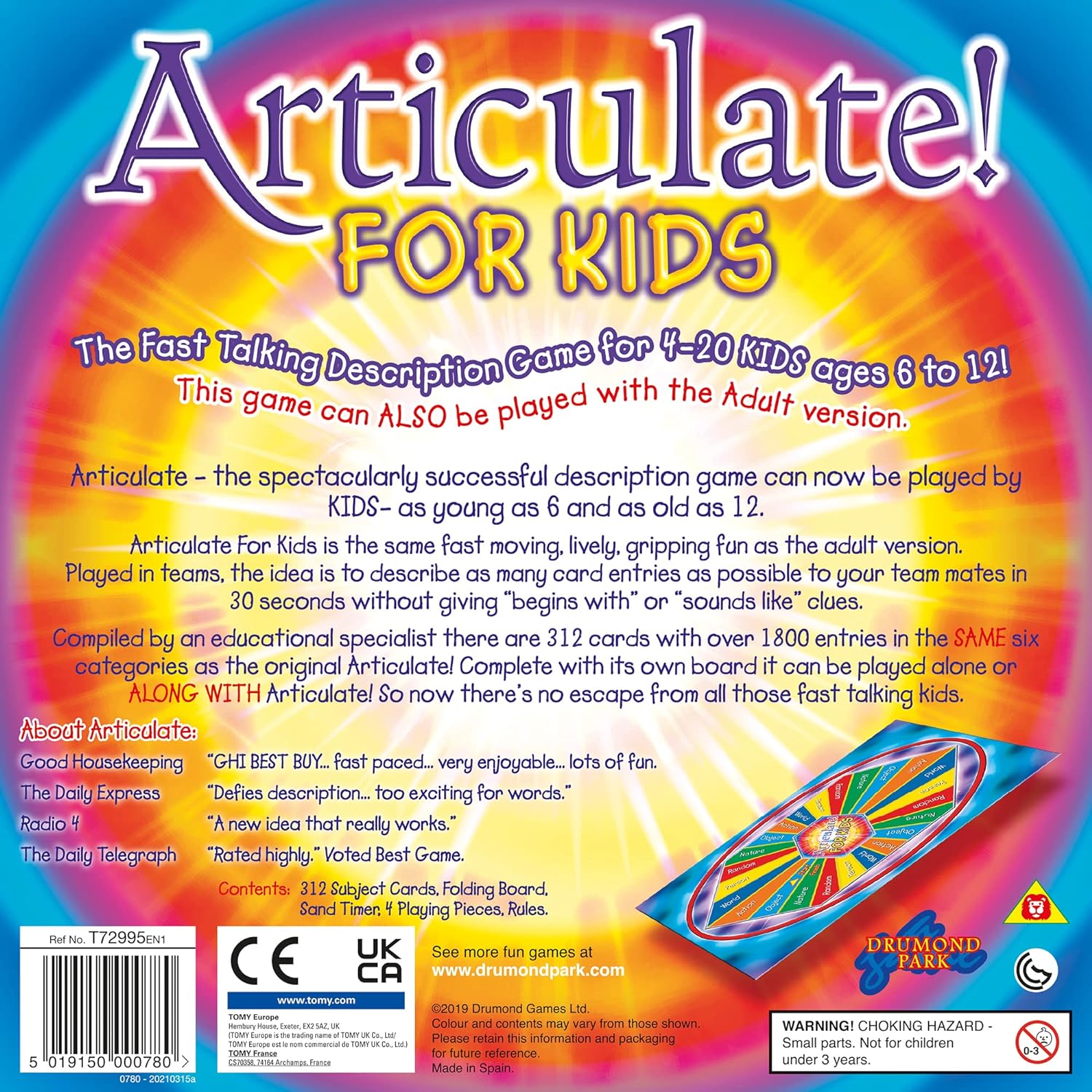 Drumond Park Articulate! for Kids Family Board Game - Fast Talking Description Game for Children 6+