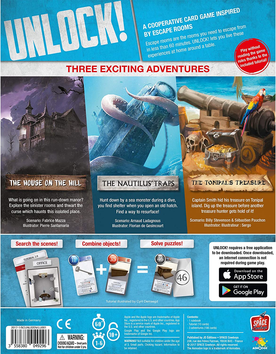 Asmodee Unlock 2 Mystery Adventures Kartenspiel, Englisch