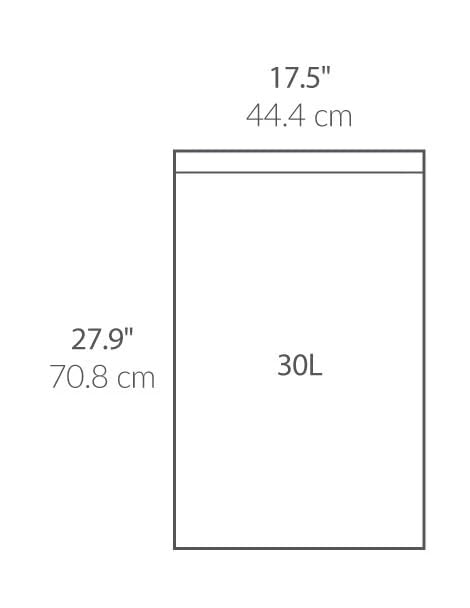 simplehuman Code G Custom Fit Bin Liners - 30L Capacity, White Plastic, Pack of 20 8