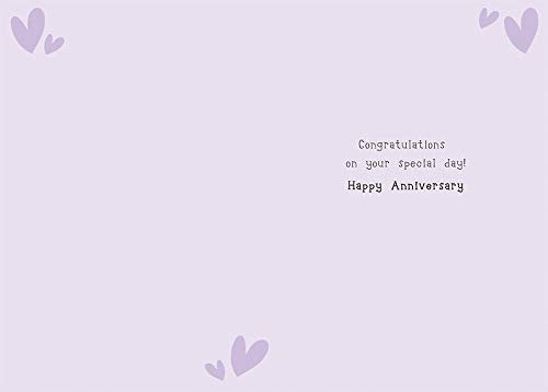 Piccadilly Greetings Blank Anniversary Card with Envelope | 7 x 5 Inches | Multicolor 2