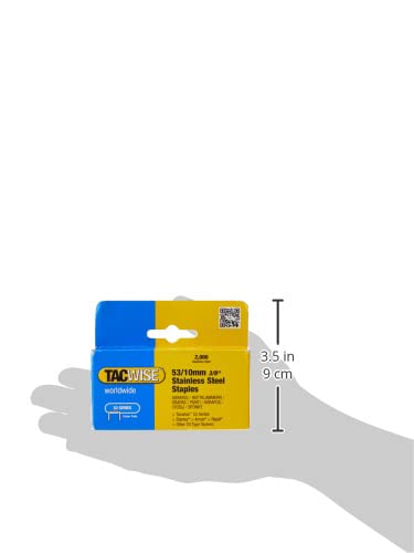 Tacwise 1270 Type 53 Staples - 10mm Stainless Steel | Pack of 2000