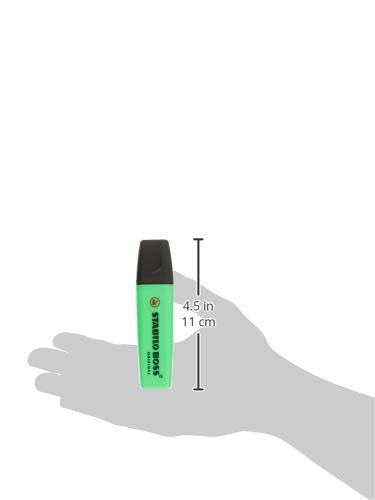 STABILO BOSS ORIGINAL Highlighter - Green | Pack of 10 | 2mm & 5mm Line Widths 3