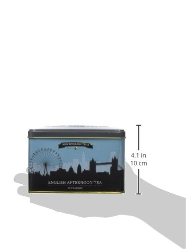 New English Teas London Skyline Tea Caddy with 40 English Breakfast Teabags
