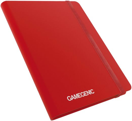 Gamegenic Casual Album - 18-Pocket Red Trading Card Storage | Holds 360 Sleeved Cards
