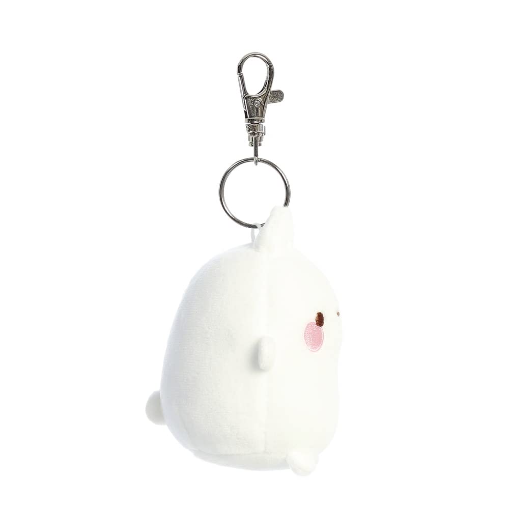 AURORA Molang Key Clip - 4 Inch Soft Toy | White | Recommended 12 Months+ 3