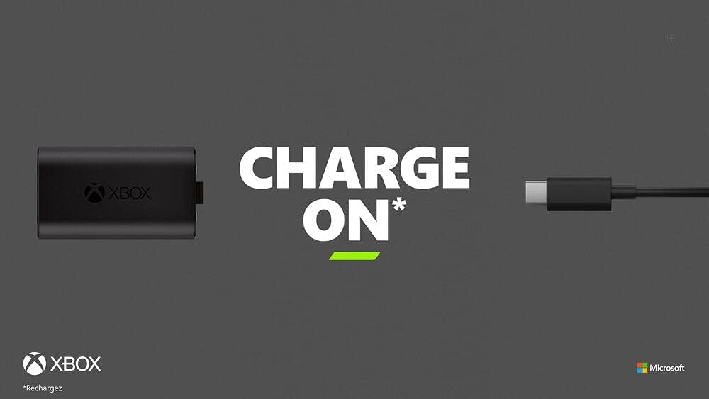 Xbox Play and Charge Kit - Rechargeable Battery + USB-C Cable for Xbox Controllers