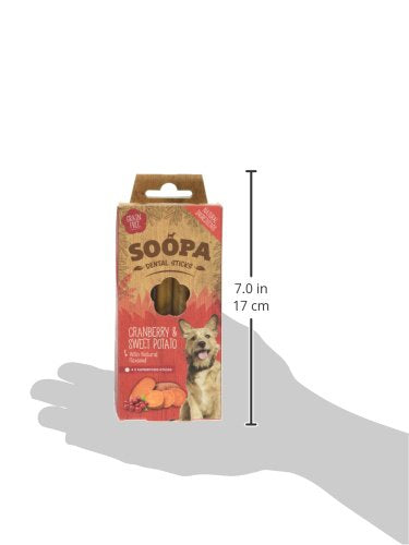Soopa Cranberry and Sweet Potato Dental Sticks Dog Treat, Low Fat, Hypoallergenic, 100 g 3