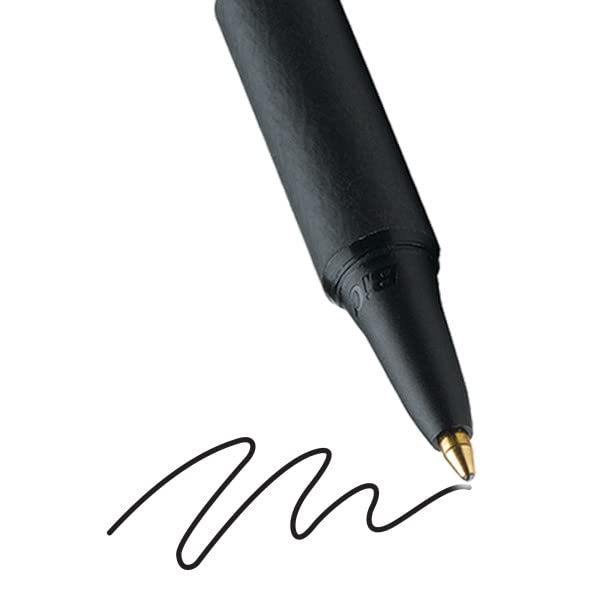 BIC Soft Feel Click Grip Ballpoint Pens, 1.0 mm Retractable Point, Soft-Touch Rubber Grip, Blue, pack of 15