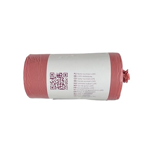 D.RECT 60L Heavy Duty Red Bin Liners - 50 Pack