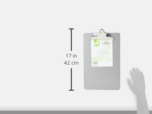 Q-Connect Steel Clipboard - Grey | Supports A4 & Foolscap | 50 Sheet Capacity 3