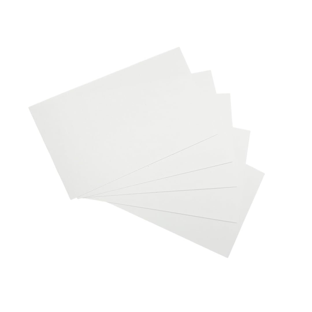 Janrax White Plain Index Cards - 100 Pack | 5x3 Inch Size | Durable Card Stock