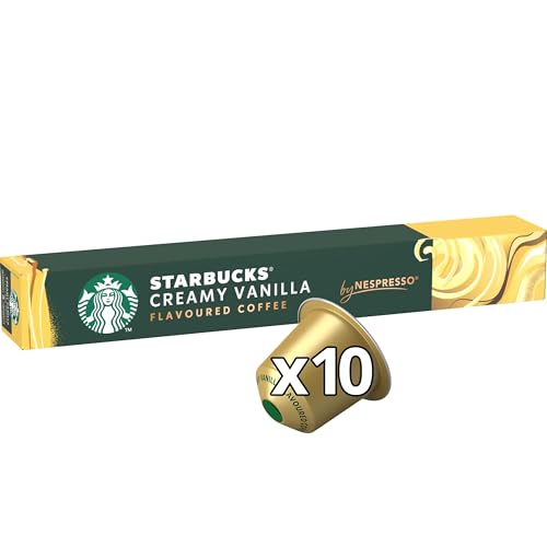 STARBUCKS - Creamy Vanilla Flavoured Coffee by Nespresso, Blonde Roast, 100% Arabica Coffee Pods