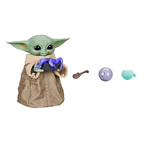 Star Wars Galactic Snackin' Grogu 9,25 Zoll großes animatronisches Spielzeug mit über 40 Sounds